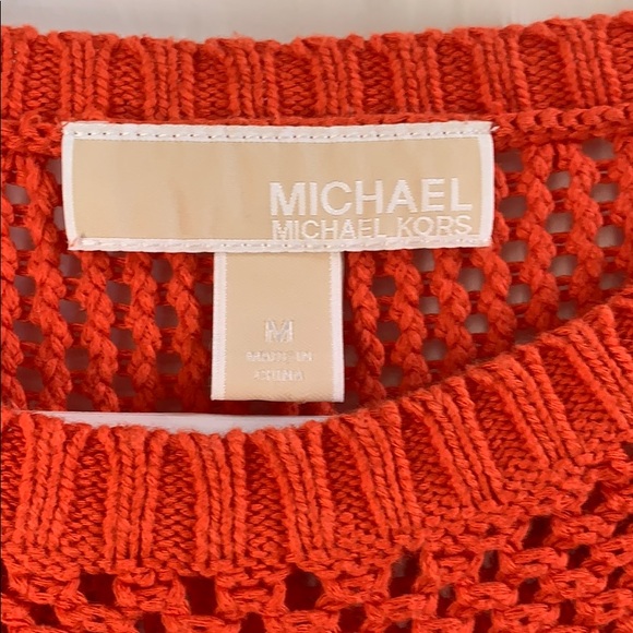 Orange knitted Michael Kors sweater medium - Picture 4 of 5
